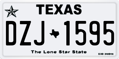 TX license plate DZJ1595