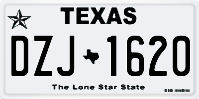 TX license plate DZJ1620