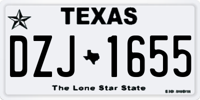 TX license plate DZJ1655