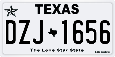 TX license plate DZJ1656
