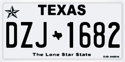 TX license plate DZJ1682