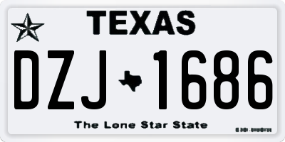TX license plate DZJ1686