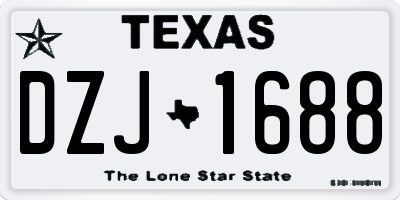 TX license plate DZJ1688
