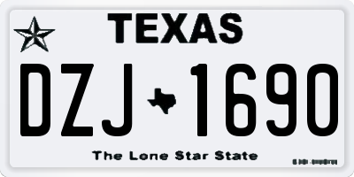 TX license plate DZJ1690
