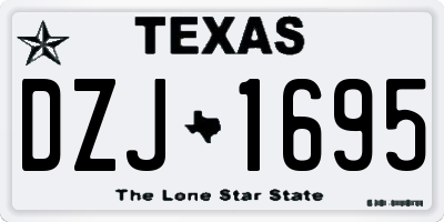 TX license plate DZJ1695