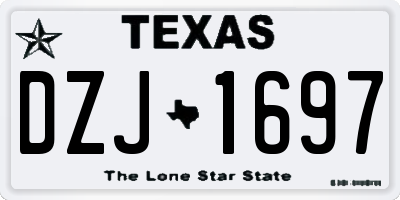 TX license plate DZJ1697
