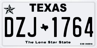 TX license plate DZJ1764