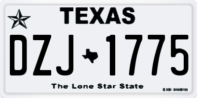 TX license plate DZJ1775