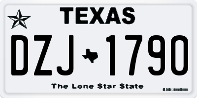 TX license plate DZJ1790
