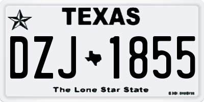 TX license plate DZJ1855
