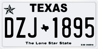 TX license plate DZJ1895