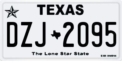 TX license plate DZJ2095