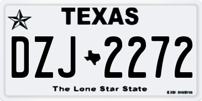 TX license plate DZJ2272