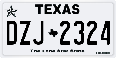TX license plate DZJ2324
