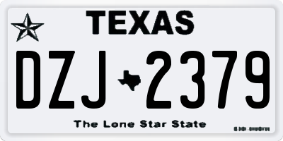 TX license plate DZJ2379