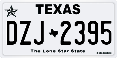 TX license plate DZJ2395
