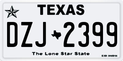 TX license plate DZJ2399