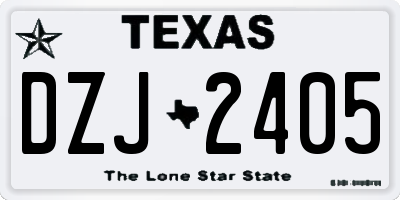 TX license plate DZJ2405