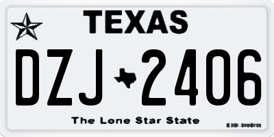 TX license plate DZJ2406