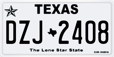 TX license plate DZJ2408