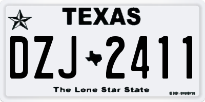 TX license plate DZJ2411