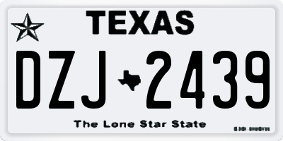 TX license plate DZJ2439