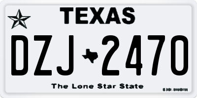 TX license plate DZJ2470