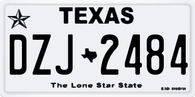 TX license plate DZJ2484