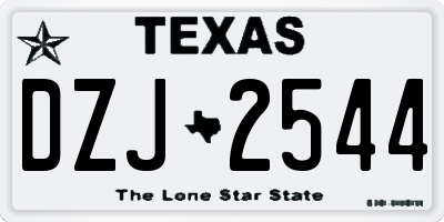 TX license plate DZJ2544
