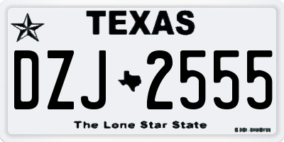 TX license plate DZJ2555