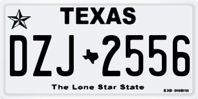 TX license plate DZJ2556