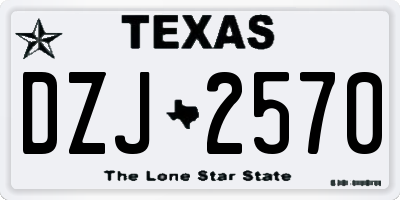 TX license plate DZJ2570