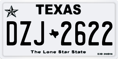 TX license plate DZJ2622
