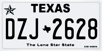 TX license plate DZJ2628
