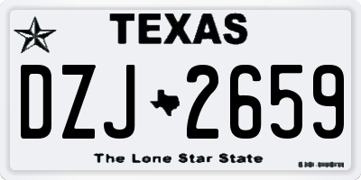 TX license plate DZJ2659