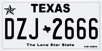 TX license plate DZJ2666