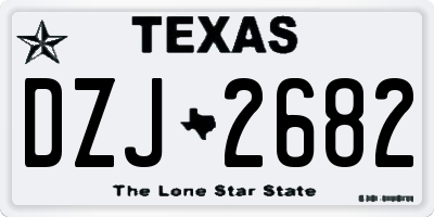 TX license plate DZJ2682
