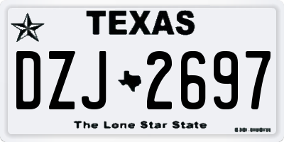 TX license plate DZJ2697