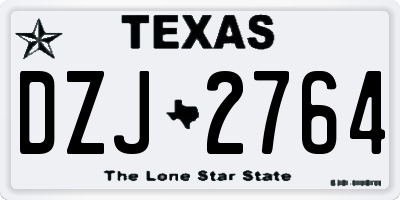 TX license plate DZJ2764