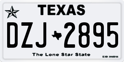 TX license plate DZJ2895