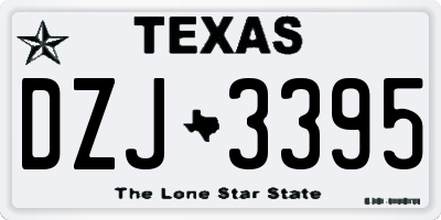 TX license plate DZJ3395