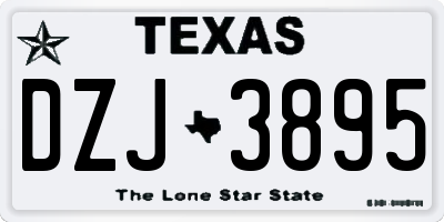 TX license plate DZJ3895