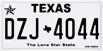 TX license plate DZJ4044