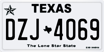 TX license plate DZJ4069
