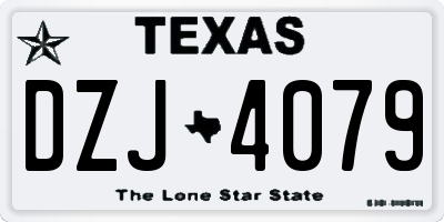 TX license plate DZJ4079