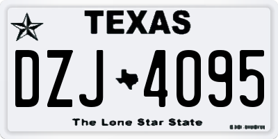 TX license plate DZJ4095
