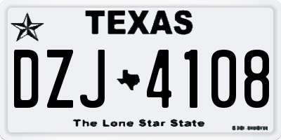 TX license plate DZJ4108