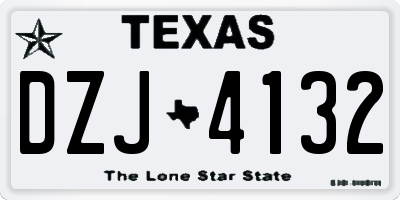 TX license plate DZJ4132
