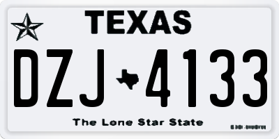 TX license plate DZJ4133