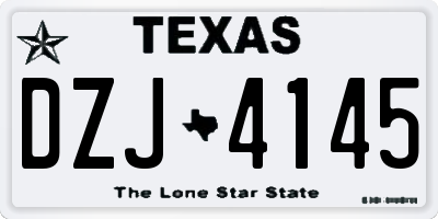 TX license plate DZJ4145